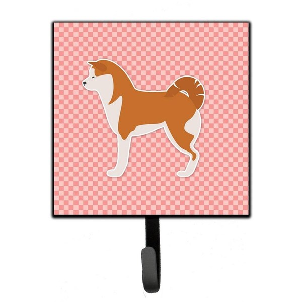 Carolines Treasures Akita Checkerboard Pink Leash or Key Holder BB3672SH4 - main